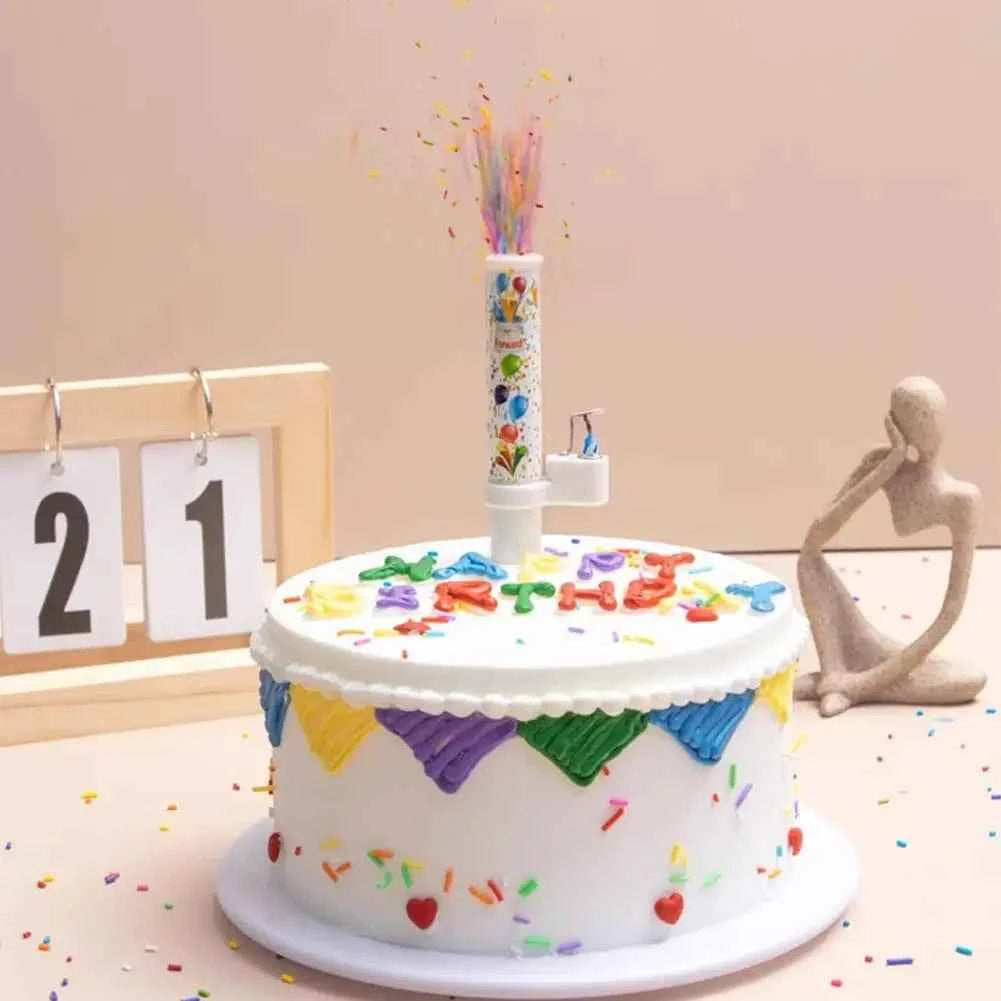 Surprise Candles Happy Birthday Cake Decorated Candles Creative Catapult Candy Effects Decorated Candles