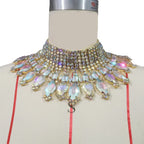 Radiating Statement Rhinestone Crystal Necklace