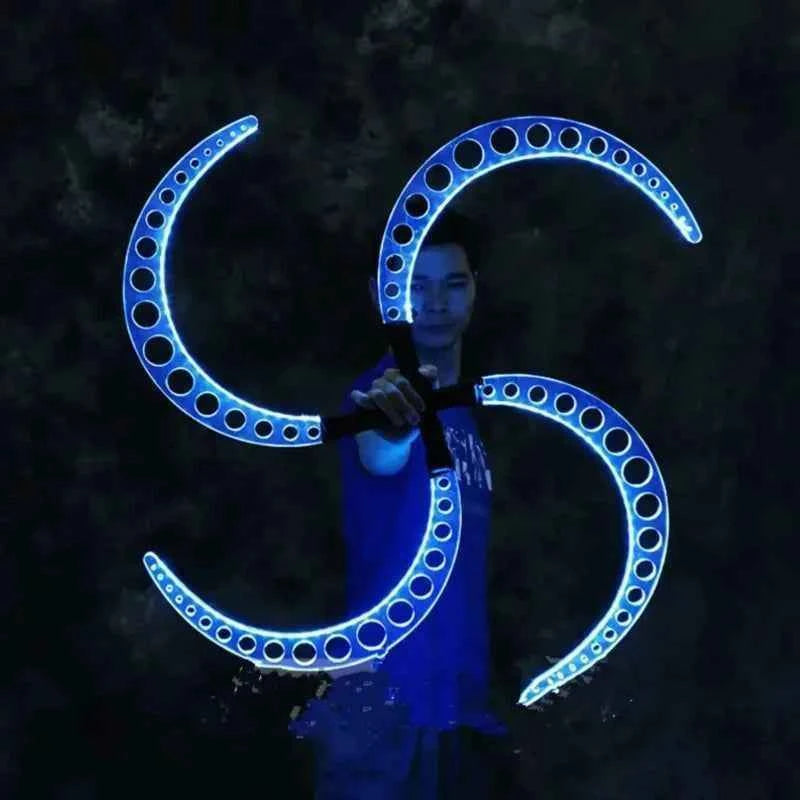 Party Dance Stage Catwalk Performance Show Wears Props Luminous Glowing Robot Men Scimitar Led Sticks Lighted  Led Costumes