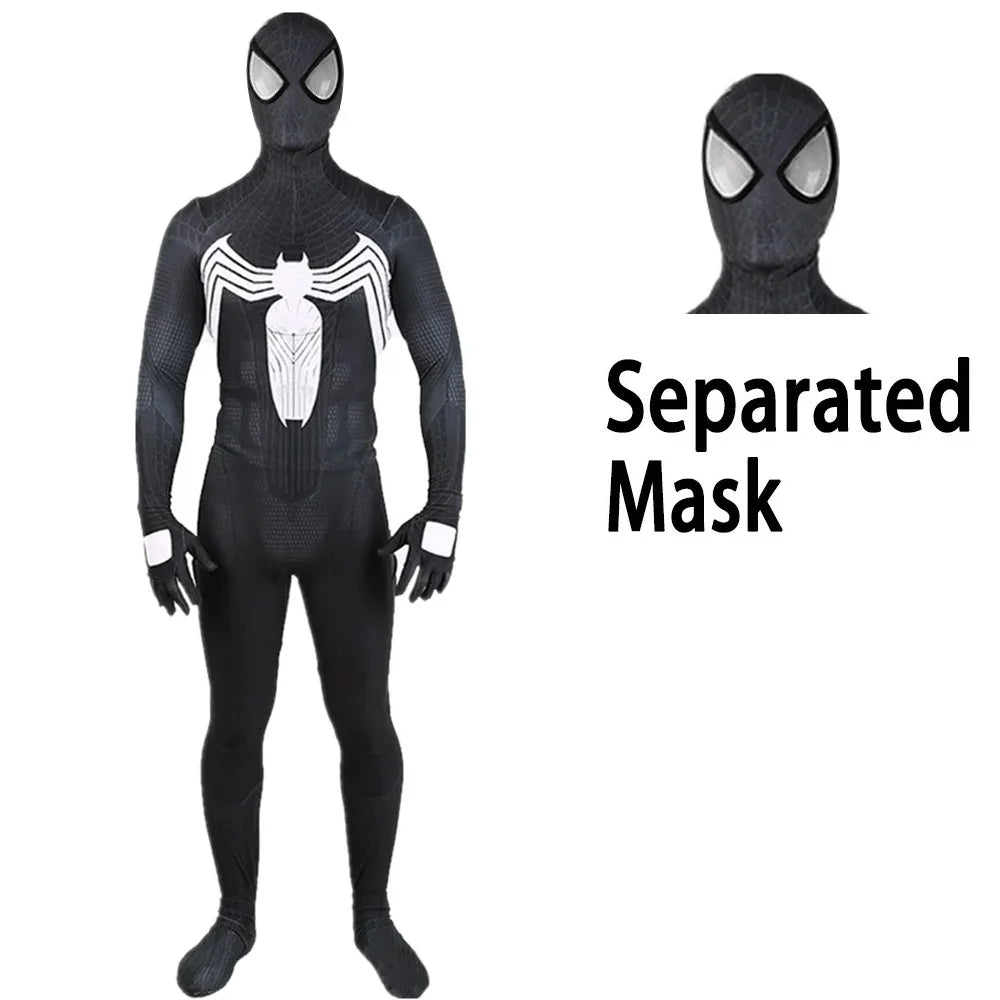 Venom Symbiote Spiderman Costume Superhero Cosplay Spidey Cosplay Halloween Costume Zentai Suits Bodysuit Halloween Disfraces - Big Tim's Magic Emporium