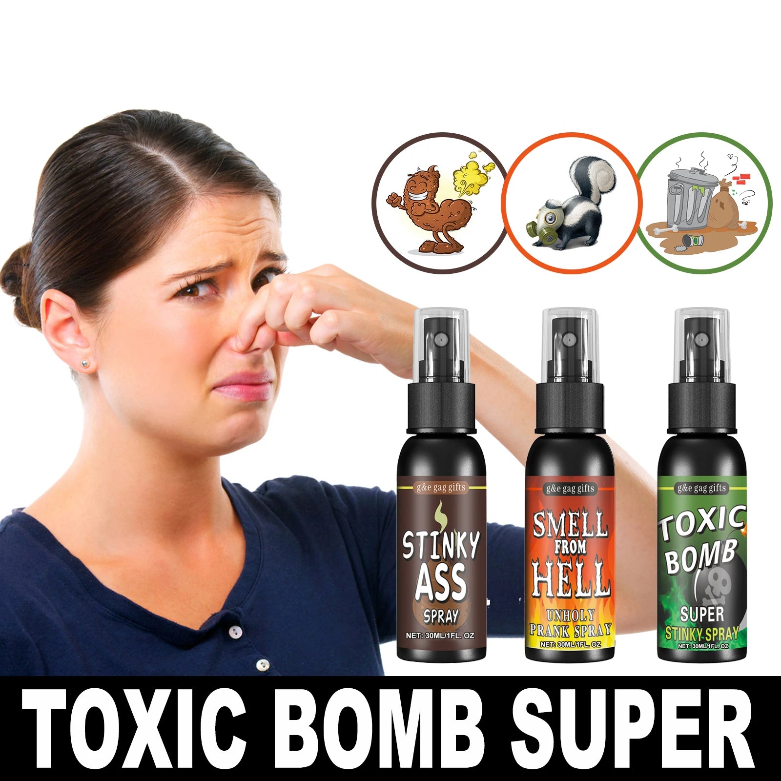 Novelties Liquid Fart Gag Prank Joke Spray Can Stink Bomb Smelly Stinky Gas Joke Sprinkle Prank Family Entertainment Supply - Big Tim's Magic Emporium