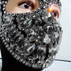 Super Shiny Rhinestone Full Face Headwear Mask