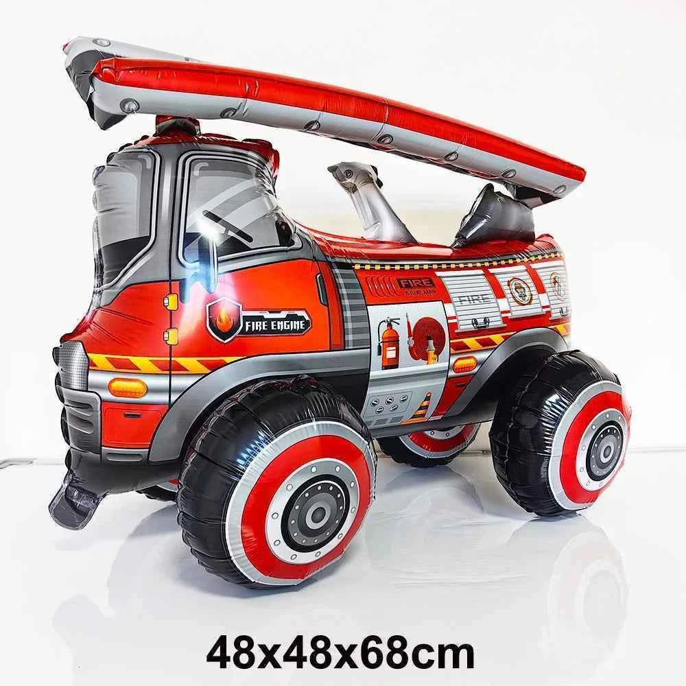 Fireman Birthday Party Supplies Firefighter Helmet Fire Hydrant Straws Cups with Lids Extinguisher Squirt Toys Fire Favors