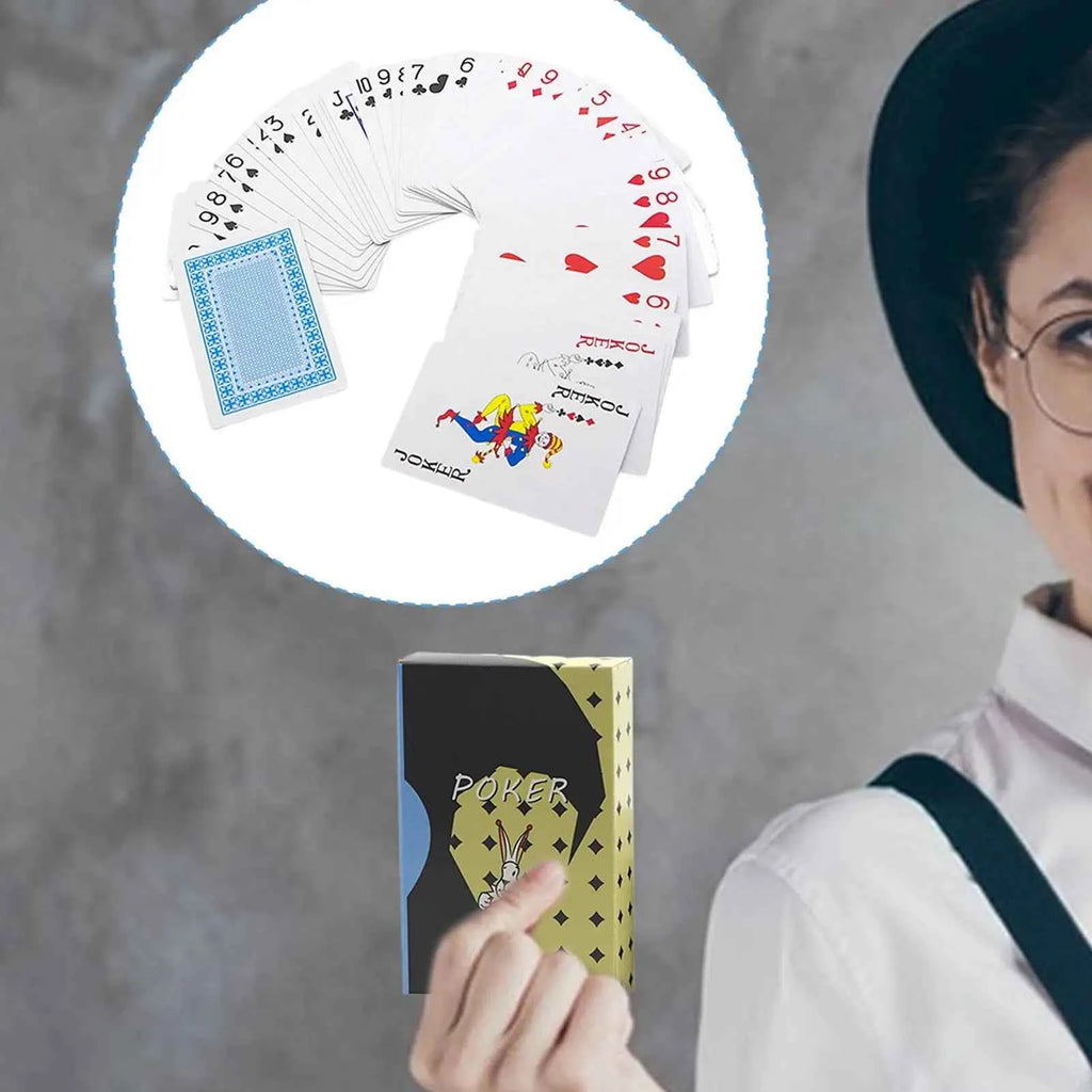 Deck Cards for Trick Beginners Deck Trick Poker Props Collectible Entertainment Poker Stage Performance Props with Instruction