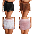 The Stardust Havana Fringe Skirt – High-Waist Tiered Tassel Performance Skirt