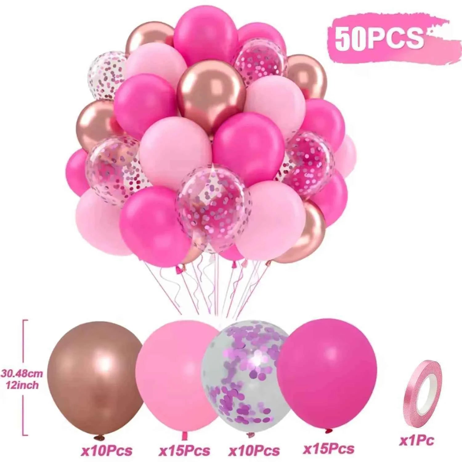 Birthday Decorations Balloons Purple Happy Party Wedding Pink Blue Mother's Father's Child's Day Carnival Christmas Halloween