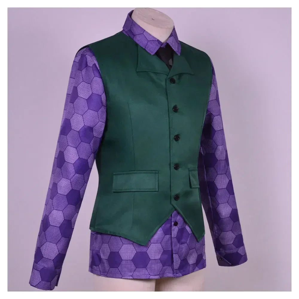 Purple Jacket Uniform for Adult Halloween Dress Up Party Clown Heath Ledger Suit Cosplay Movie&tv Dark Knight Costumes - Big Tim's Magic Emporium