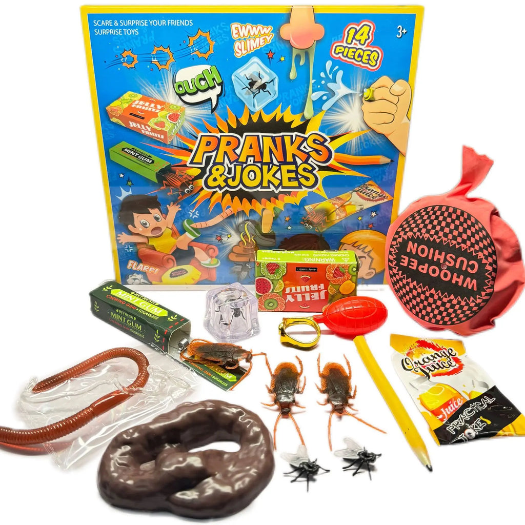 Trick toy gift box set, April Fool's Day funny gift box, fly gum fart pad - Big Tim's Magic Emporium