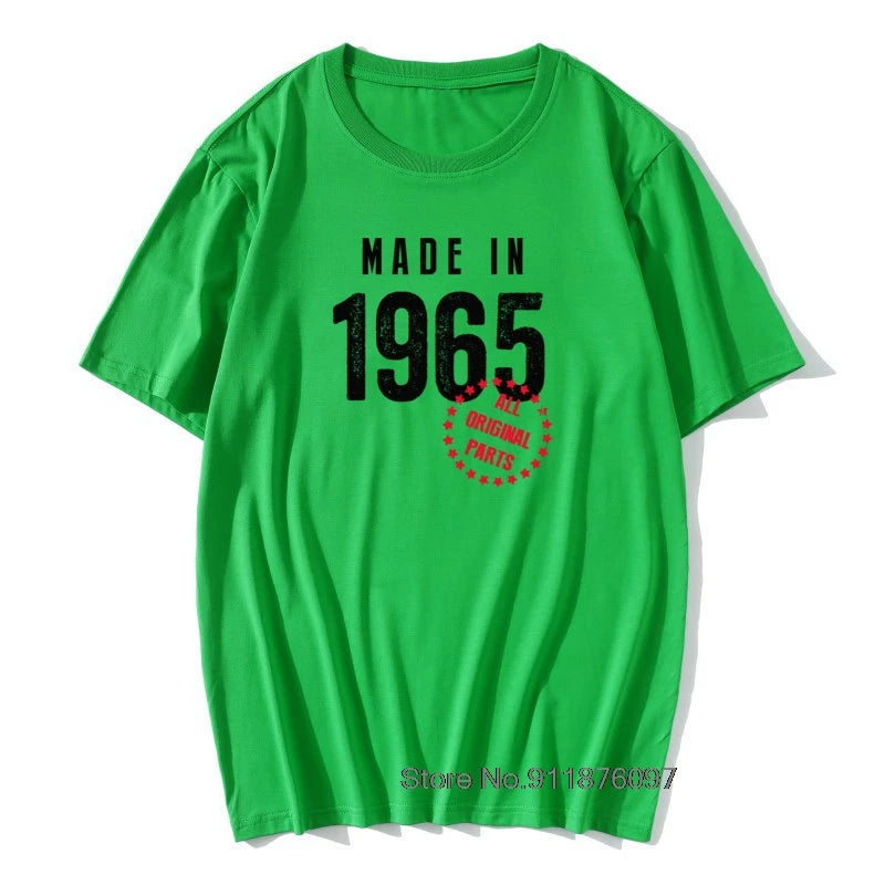 Funny T shirt Husband Birthday Gift 100% Cotton Retro TShirts 1965 1966 1967 1968 1969 Vintage Print Man Round Neck Clothes - Big Tim's Magic Emporium