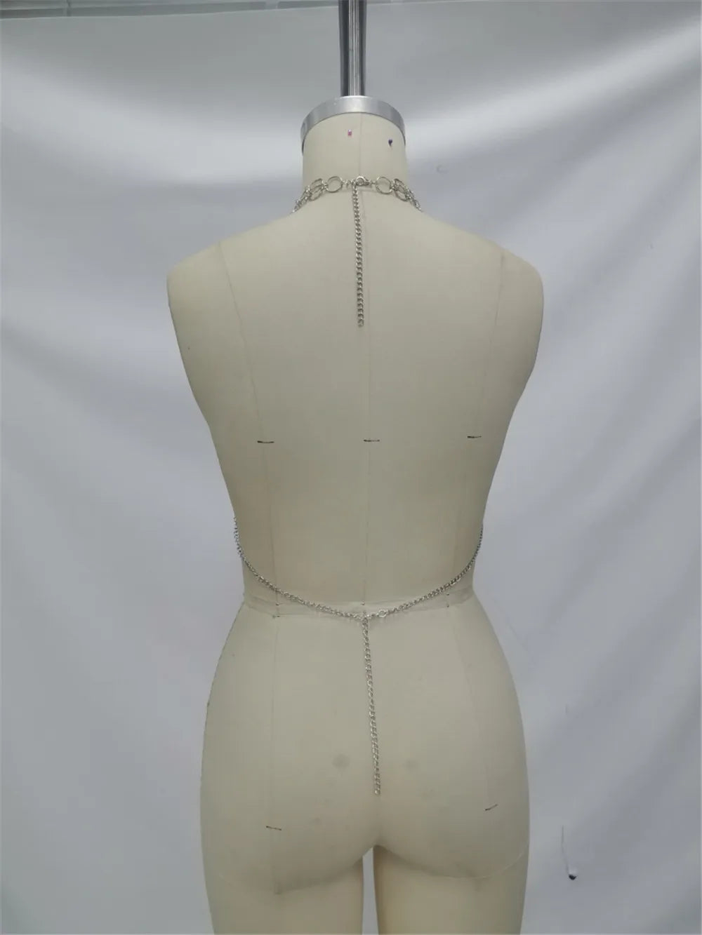 European & American Hot Girl Style Sequined Hoop Strapless Top Multi-Layer Hand-Woven Chain Sexy Body Chain