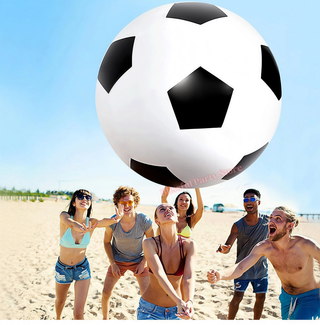 Inflated Large Pvc Soccer Ball Football Beach Balloons Water Party Swimming Pool Kindergarten Outdoor Games Supplies Party Props