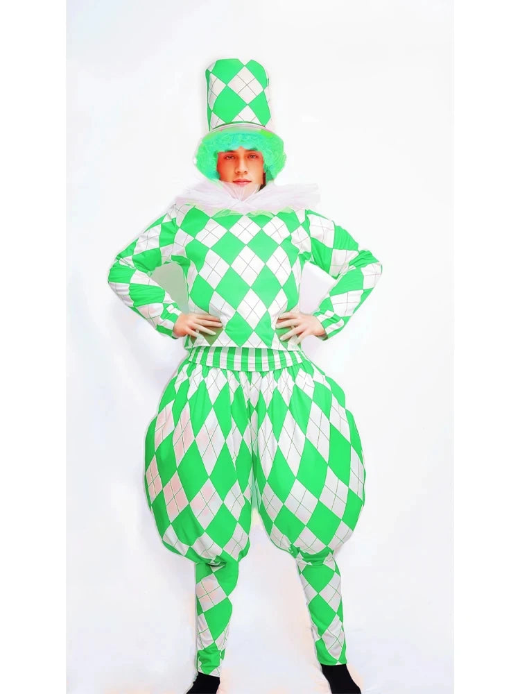 Clown Cosplay Costume Carnival Team Tour Performance Clothes Carnival Party Amusement Park Carnival Costume Dancer Stage Costume - Big Tim's Magic Emporium