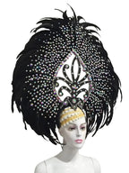 The Stardust Empress Dionysia – White Feather Carnival & Masque Ball Headdress