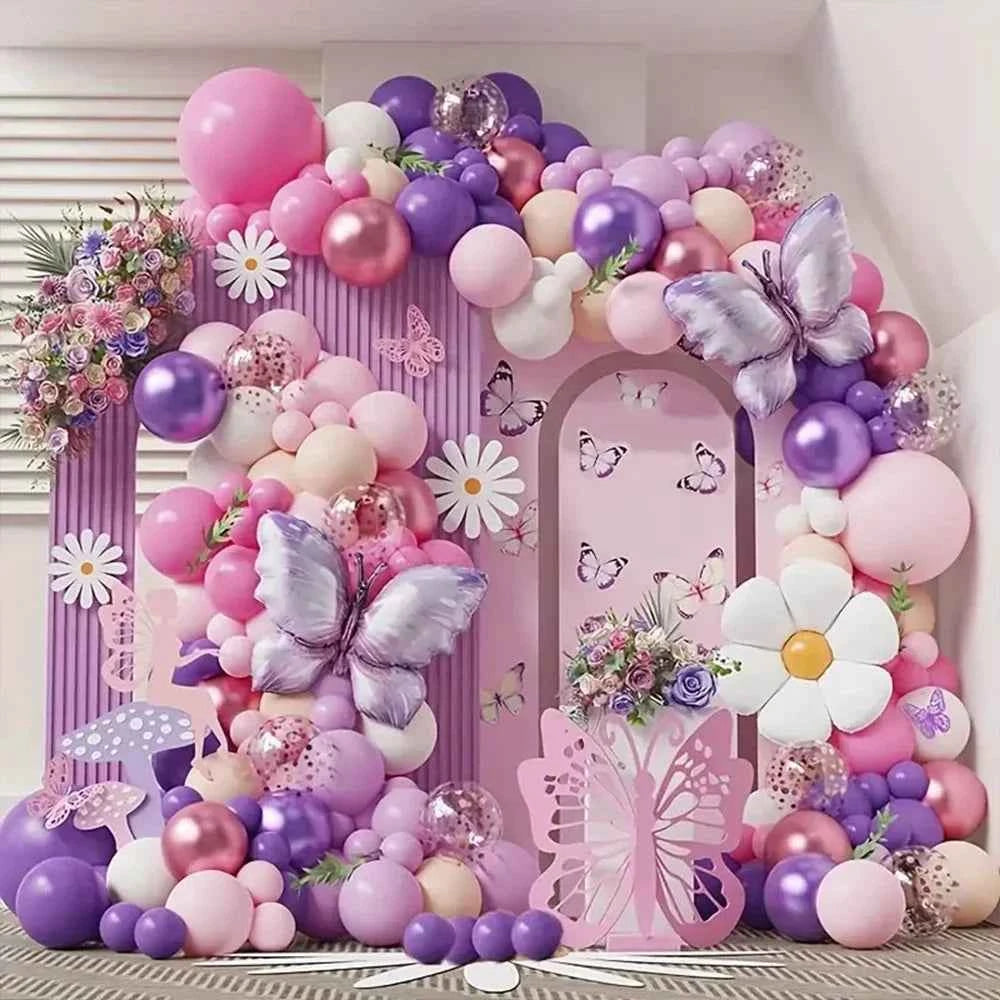 Balloon birthday decoration set layout wedding party supplies Children's Day anniversary background atmosphere sequin balloon de
