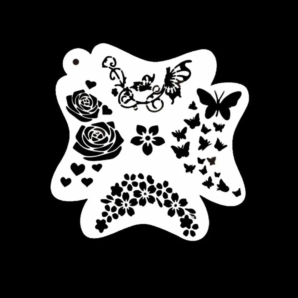 Face Paint Stencils Professional Body Art Paint Stencils Reusable for Adults Kids Easily Use Templates for Parties Makeup Tools