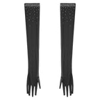 Sparkly Sequin & Fringe Dance Dress with Gloves Latin Stage Performance Costume