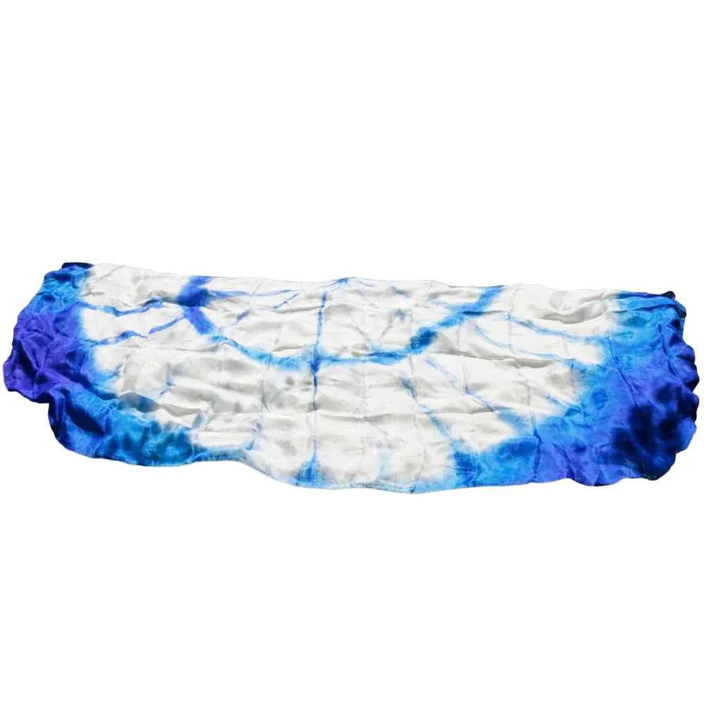 Dance Props 100% Silk Stage Performance Props Half semicircle Belly Dance Silk Semicircle Veils white royal blue