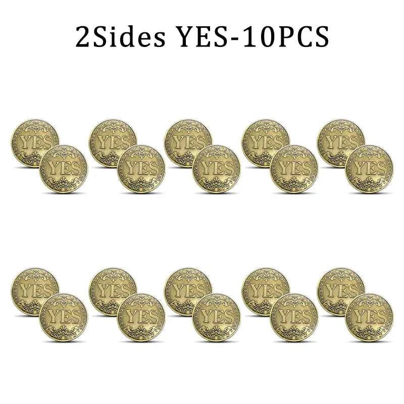YES NO Decision Coins Magic Coin Collections Good Luck Vintage Antique Bronze Wish Lucky Coin US Coins Commemorative Gold Coins