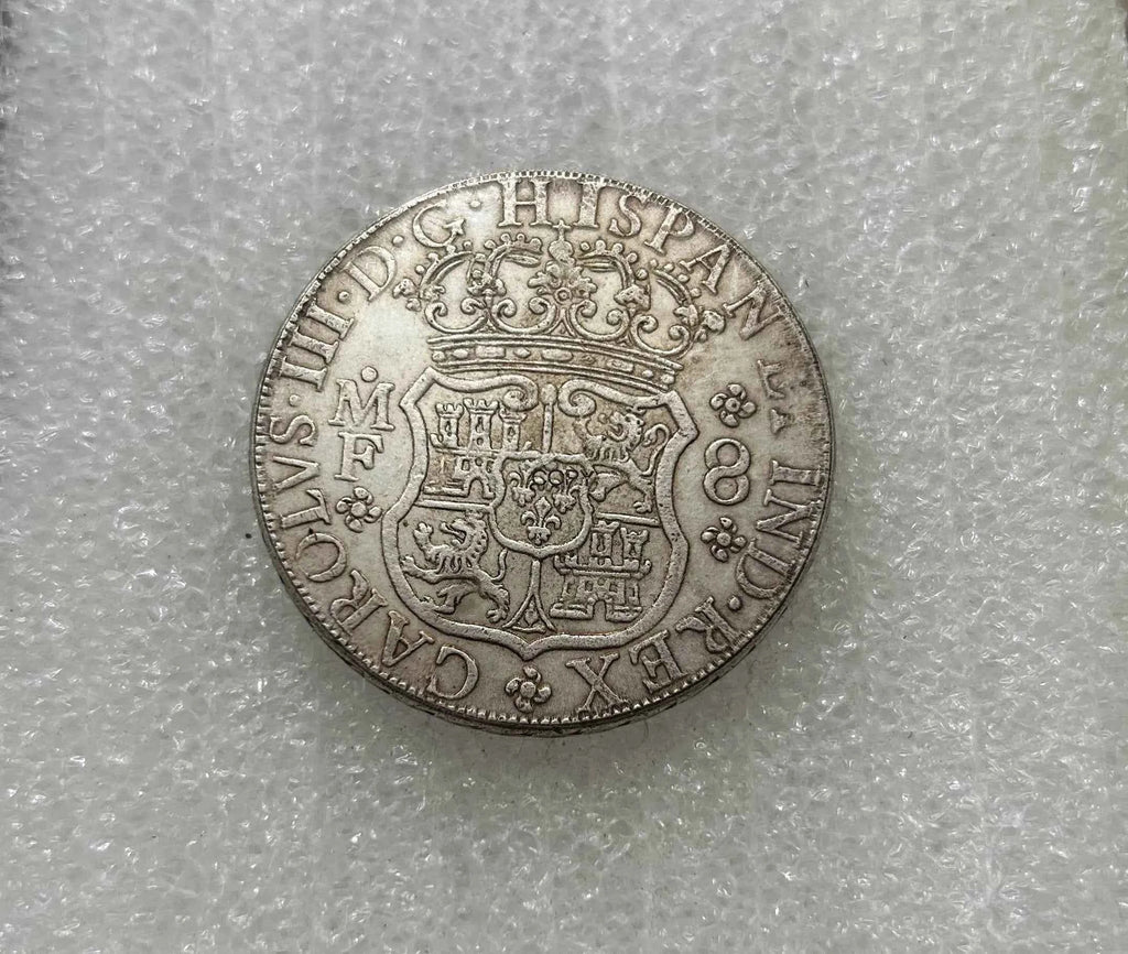 Mexico Coin 1762 8 MF Reales Fernando VI Monarchi Cupronickel Plated Silver Collectibles Copy Coins