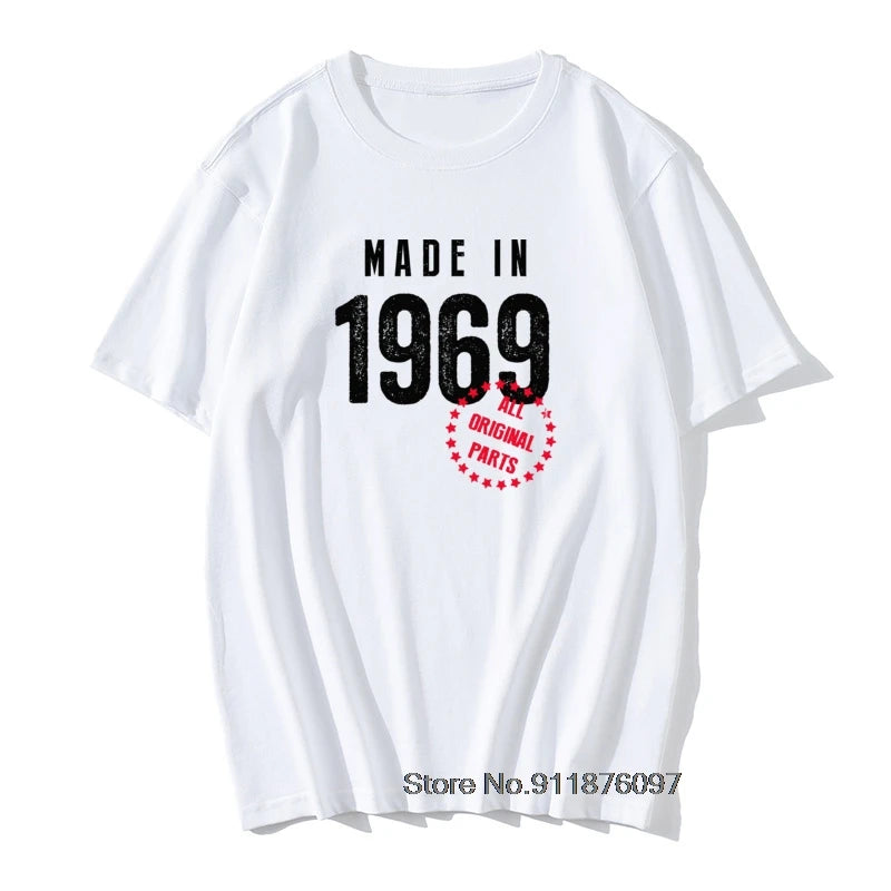 Funny T shirt Husband Birthday Gift 100% Cotton Retro TShirts 1965 1966 1967 1968 1969 Vintage Print Man Round Neck Clothes - Big Tim's Magic Emporium