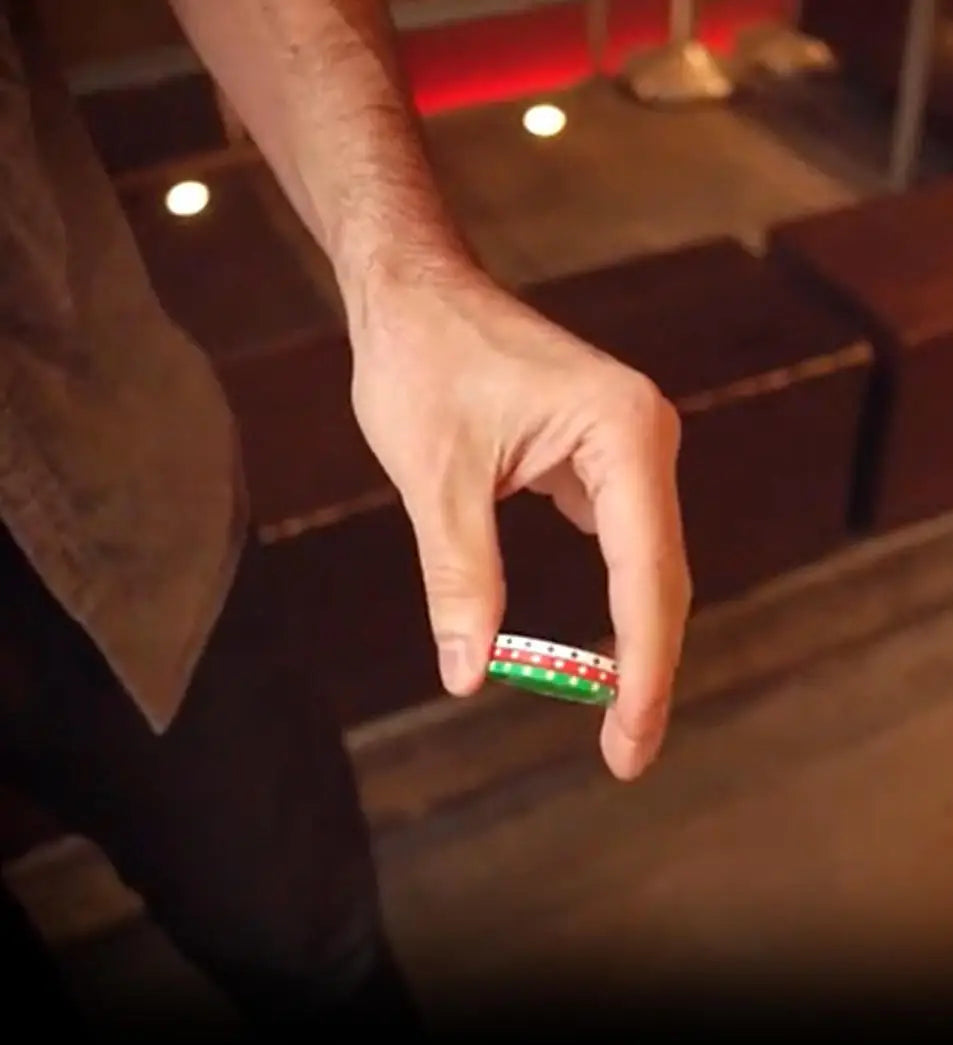 Magic Trick Traveling Chips by R Paul Wilson Chip Transportation Flight Magia Close up Street Illusion Gimmick Mentalism Prop - Big Tim's Magic Emporium