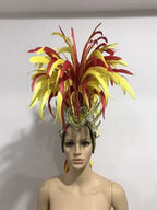 The Stardust Dynasty – Majestic Velvet & Feather Samba Masquerade Crown
