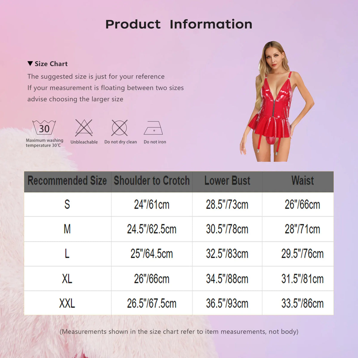 Glossy Wet-Look Halter Romper Bodysuit with Flared Skirt Hem & Integrated Garters
