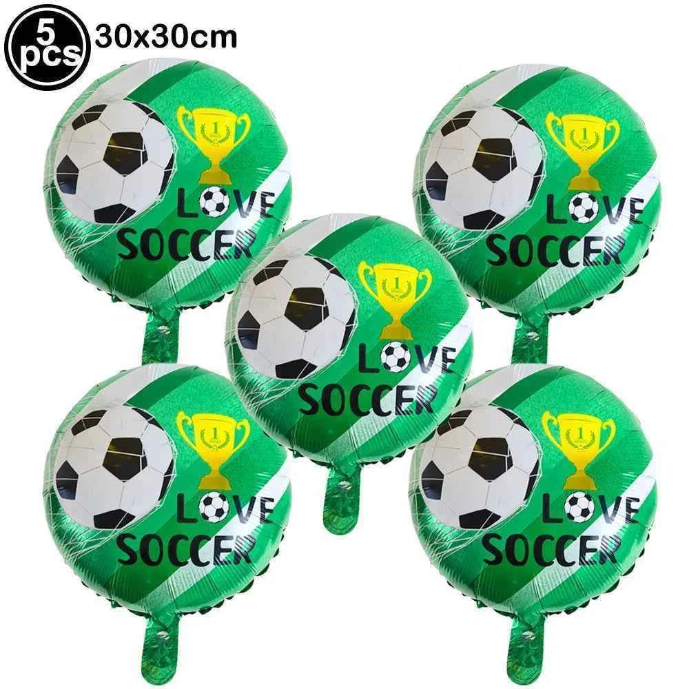 Soccer Party Decoration Balloons Soccer Balls Football Sneakers Trophy Foil Balloons for Birthday Sports Theme Party Supplies