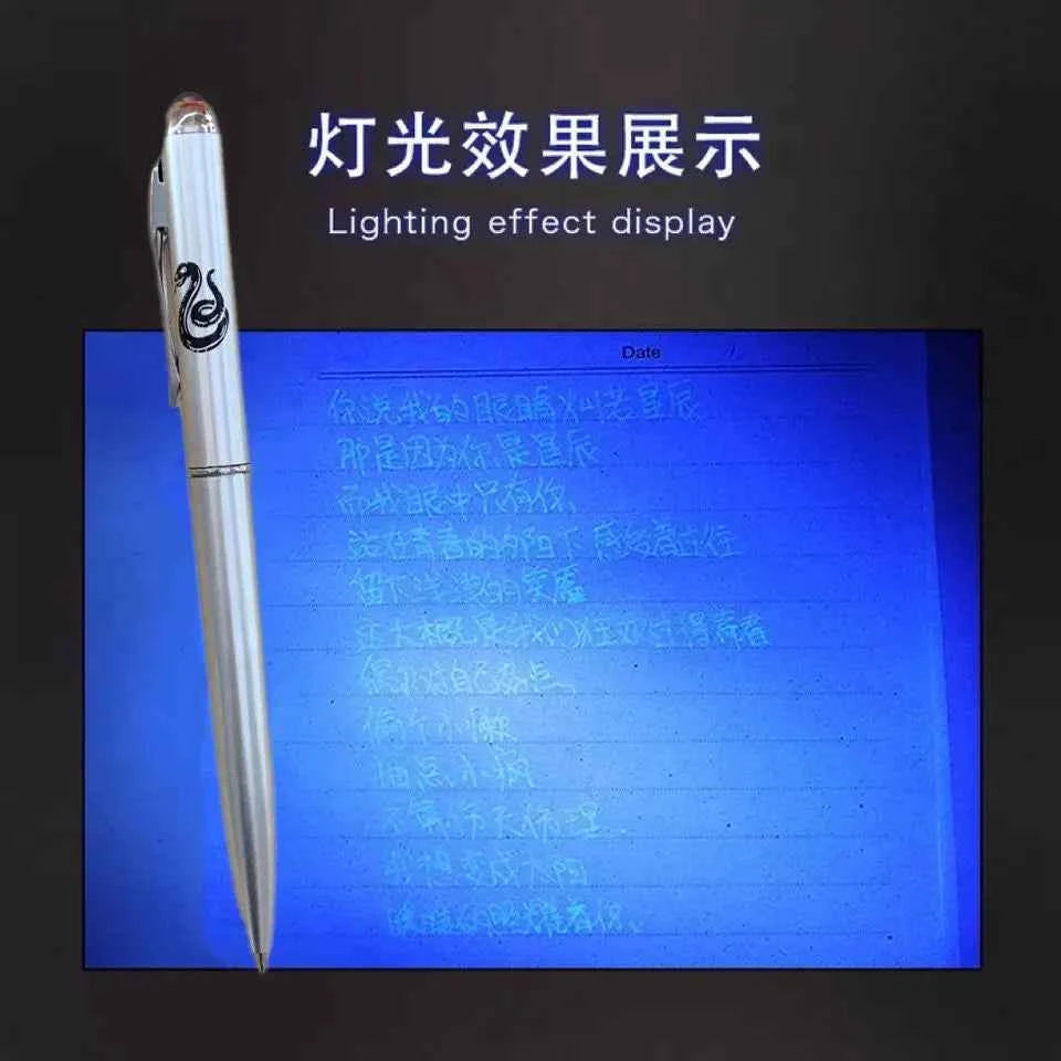 Harry Potter Magic Invisible Pen Creative Internet Celebrity Confession Artifact Writing Colorless UV Diary Pen Slytherin