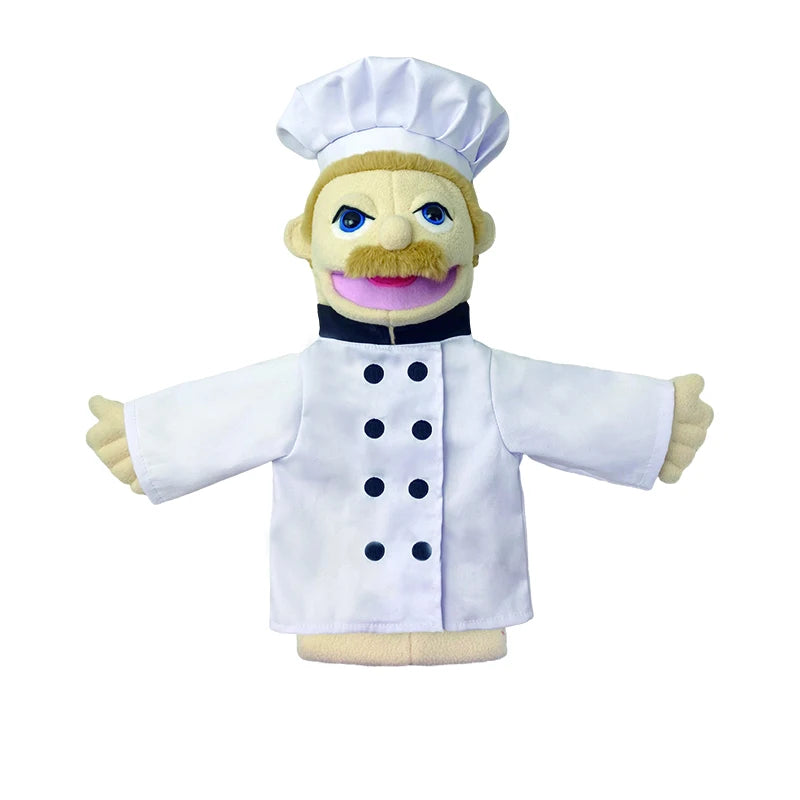 Cute Cartoon Profession Series Hand Puppet Plush Doctor Police Officer Nurse Teacher Job Puppet Ventriloquism Doll - Big Tim's Magic Emporium