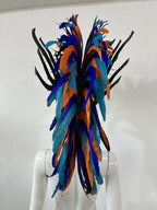 The Stardust Dynasty – Majestic Velvet & Feather Samba Masquerade Crown