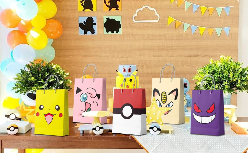 Pikachu Party Favour Bags-24 Pcs Pokemon Pikachu Party Bags for Pikachu Birthday Party Decorations&Pikachu Party Supplies - Big Tim's Magic Emporium