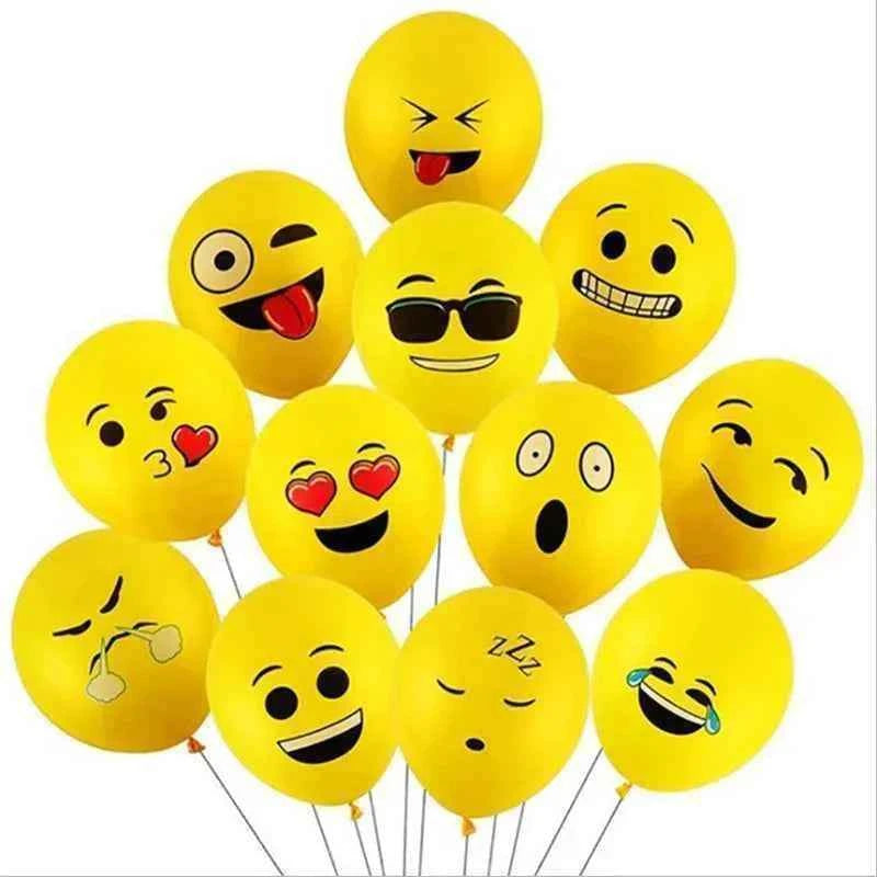 One Year Old Children's Birthday Party Is Decorated with Lovely Smiling Face Printing Large Eye Latex Balloon