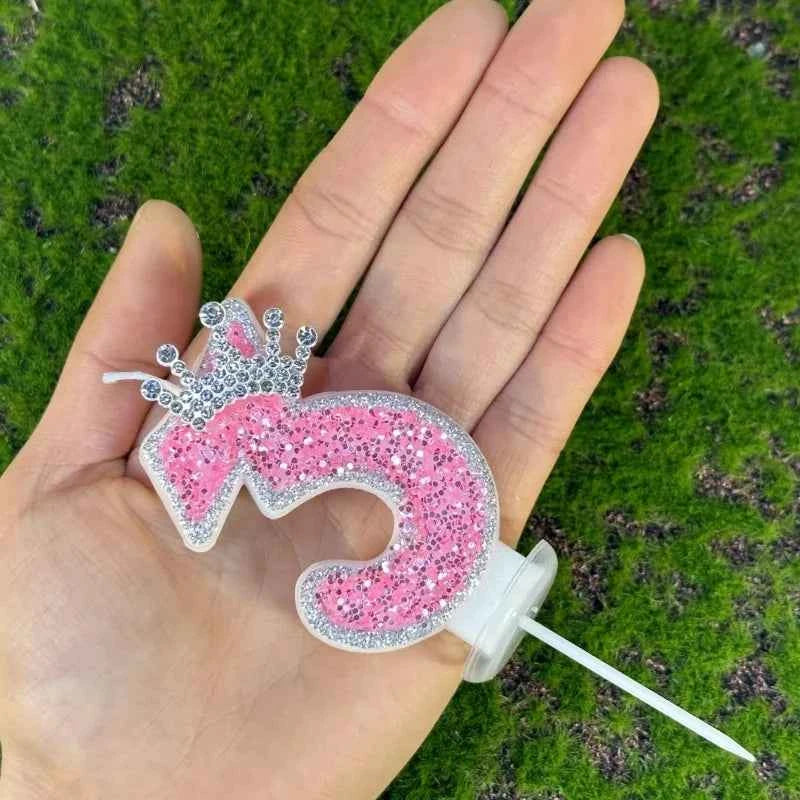 Cake Party Decoration DIY Birthday, Crown Creative Digital Birthday Candles