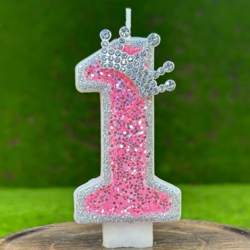 Cake Party Decoration DIY Birthday, Crown Creative Digital Birthday Candles