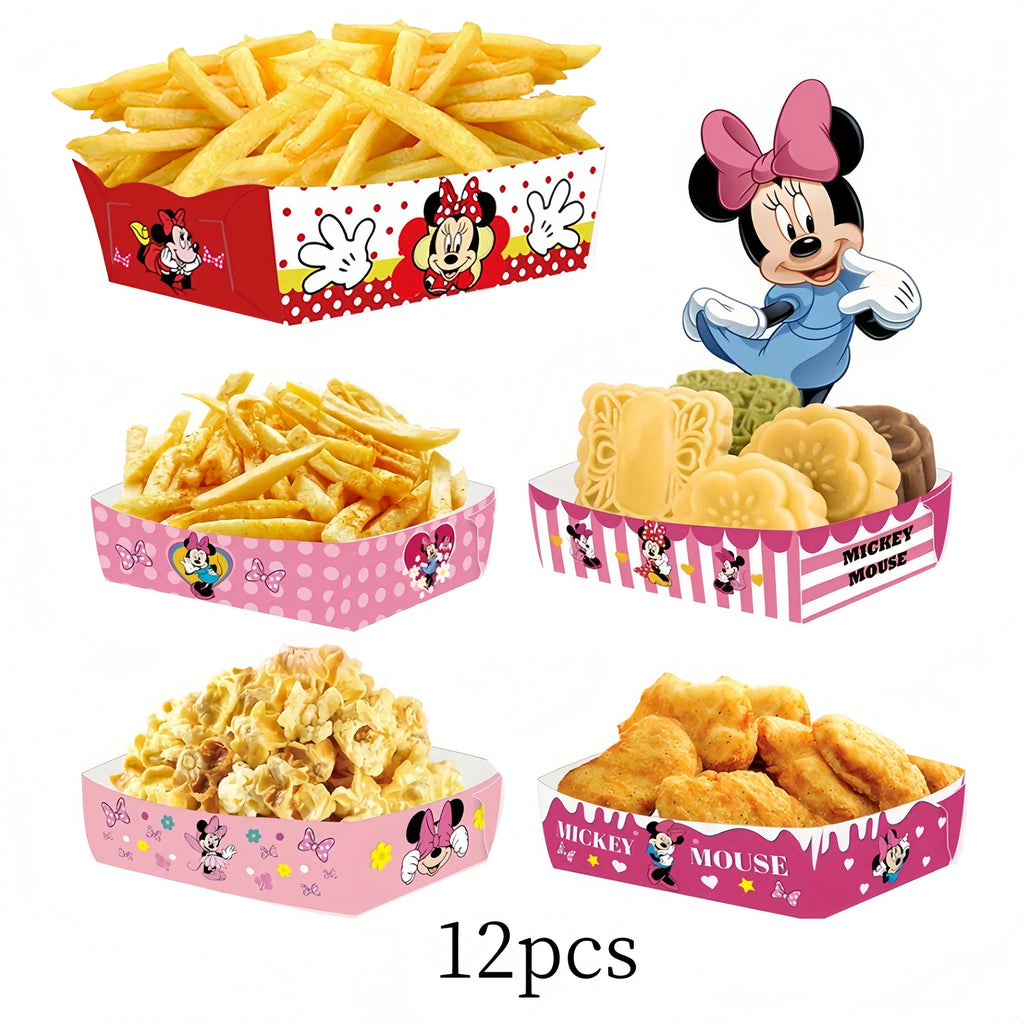 Mickey Minnie Party Decorations Popcorn Boxes French Fries Boxes For Kids Birthday Party Boys Girls Party Supplies Party Favors - Big Tim's Magic Emporium