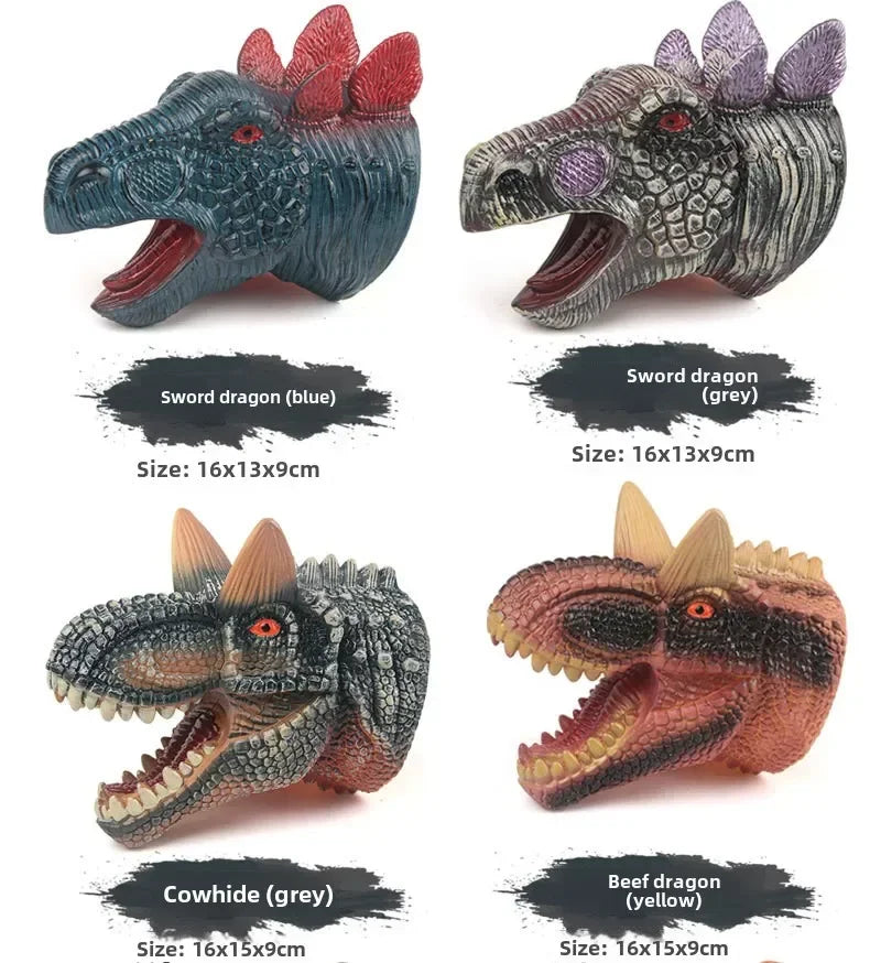Hand Puppets Dinosaur head Model Toy T-Rex Dino Park Dolls Dinosaur Worlds Soft Toy for Gifts - Big Tim's Magic Emporium