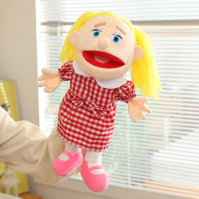 Family Hand Puppets – 38cm Plush Character Puppets for Storytelling & Role Play - Big Tim's Magic Emporium