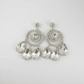 Oversized Glass Crystal Rhinestone Drop Pendant Headpiece & Earrings Drag Queen Stage Jewelry