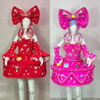 Sweet Bow Cake Dress & Parade Performance Costume Set