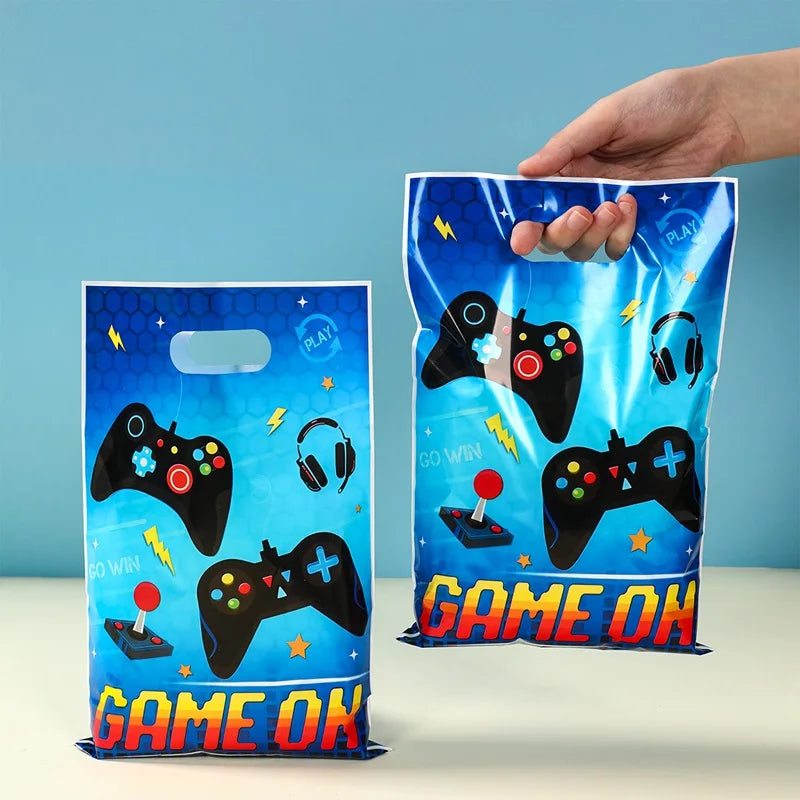 10/25pcs Game Party Gift Bag Electronic Game Theme Birthday Party Decor Happy Birthday Party Gift Bag with Handle Party Supplies - Big Tim's Magic Emporium