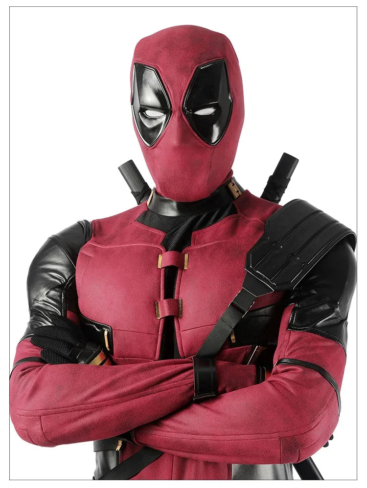 New Arrival DP3 Mr. Pool Cosplay Costume Hero Complete Clothes Red Leather Men Jumpsuit Halloween Carnival Christmas Outfit - Big Tim's Magic Emporium