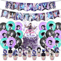 Demon Slayer Anime Kochou Shinobu Party Set Supplies Kimetsu No Yaiba Balloon Girl's Birthday Decoration Banner Cake Topper Gift