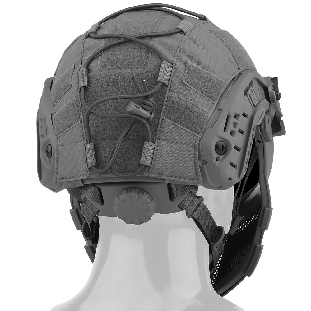 Tactical FAST Helmet Half Face Mask With Flip Goggles Black/Clear 2Pcs Lenses for Hunting Airsoft CS Game Paintball Mask Gear - Big Tim's Magic Emporium