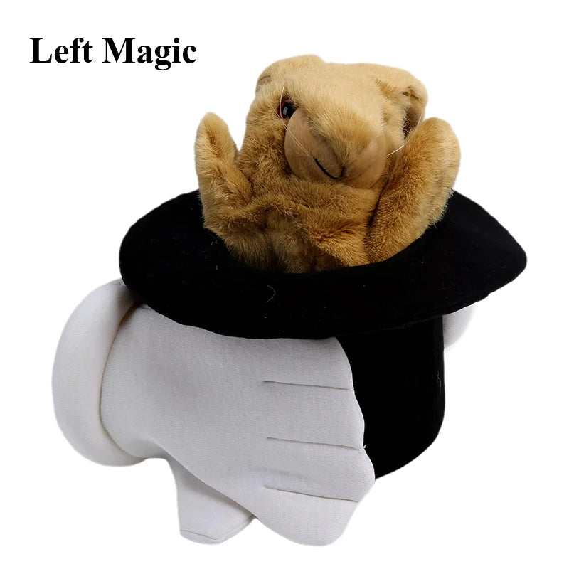 Rabbit in Hat Puppet (Brown/Yellow) Magic Tricks Cute Little Bunny Appearing Magia Stage Illusions Gimmick Mentalism Comedy Prop - Big Tim's Magic Emporium