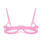 Patent Leather Underwired Open-Cup Bra