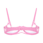 Patent Leather Underwired Open-Cup Bra