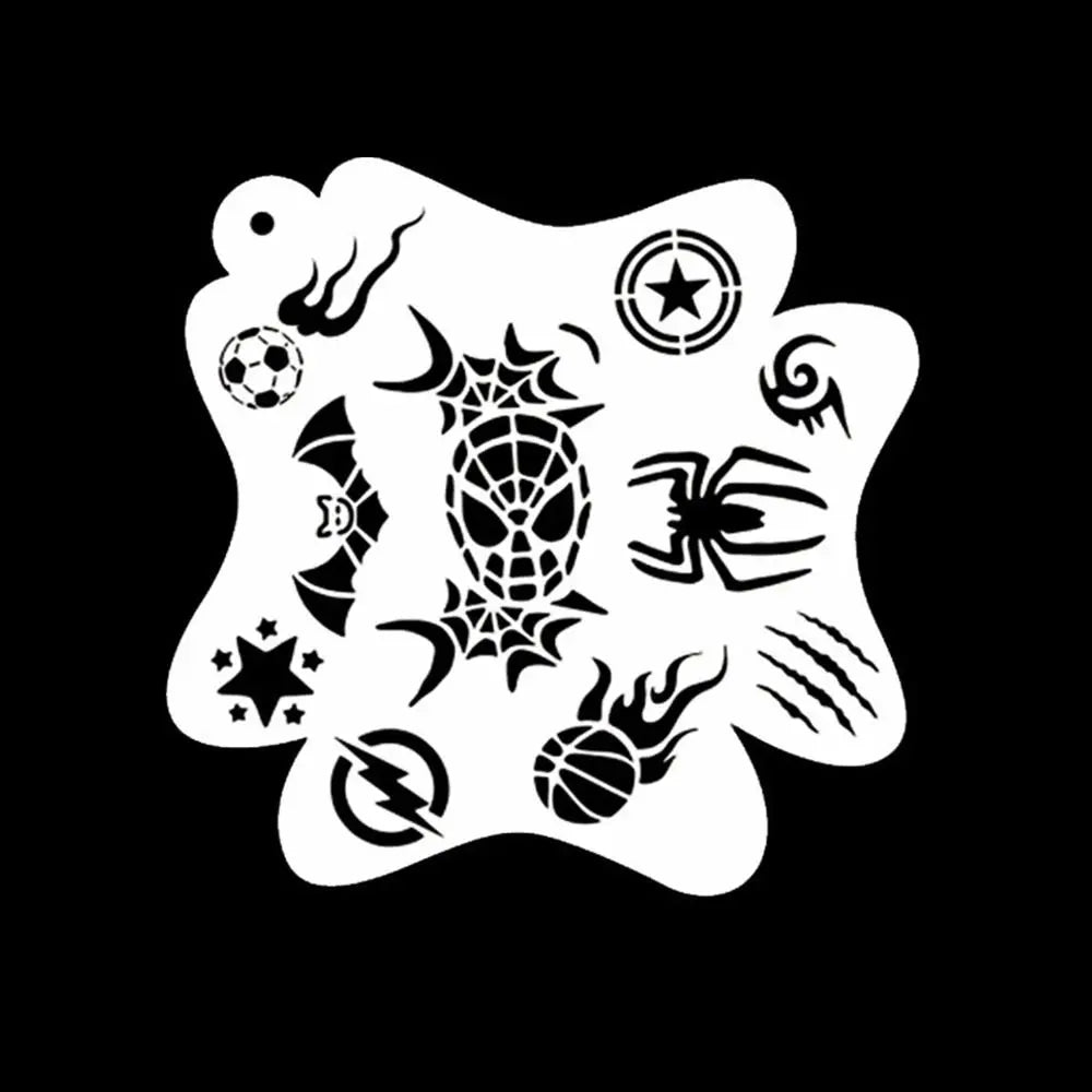 Face Paint Stencils Professional Body Art Paint Stencils Reusable for Adults Kids Easily Use Templates for Parties Makeup Tools