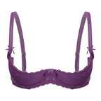 Lace Underwire Half-Cup Push-Up Bra