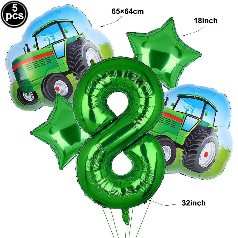 Tractor Party Paper Plates Cups Napkins Banner Tractor Birthday Party Supplies Tractor Themed Party Decor for Party Farm Party - Big Tim's Magic Emporium